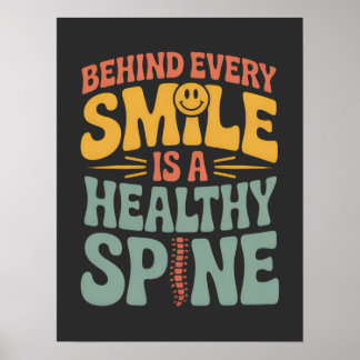 Poster Smile Healthy Spine Chiropractor Conception de dev