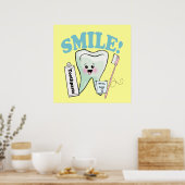 Poster Smile Kawaii Tooth Art (Cuisine)