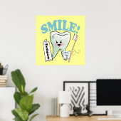 Poster Smile Kawaii Tooth Art (Bureau à domicile)