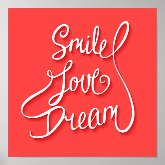 Poster Smile Love Dream (Devant)