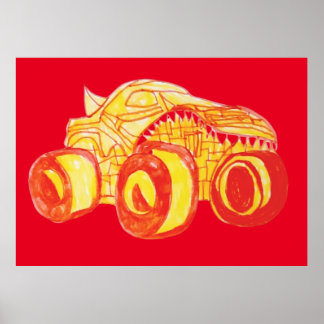 Poster Smile Monster Truck Rally Anniversaire