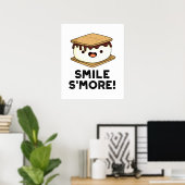 Poster Smile Smore Funny Sweet Food Pun (Bureau à domicile)