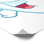 Poster Smiling Propre Tooth Cartoon Caractère Thumbs Up.a (Coin)