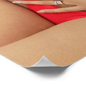 Poster Smiling Woman In Red Bikini (Coin)