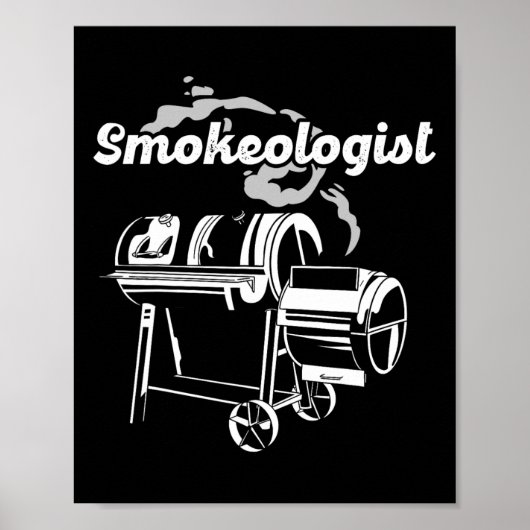 Poster Smokeologist - Pitmaster Bbq Smoker Grilling (Devant)