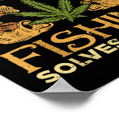 Poster Smoking Solves Problems Fishing Weed Stoner Pot  (Coin)