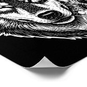 Poster Smoking wolf funny meme vintage cigarette designSm (Coin)