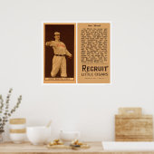 Poster Smoky Joe Wood Red Sox Baseball 1912 (Cuisine)