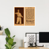 Poster Smoky Joe Wood Red Sox Baseball 1912 (Bureau à domicile)