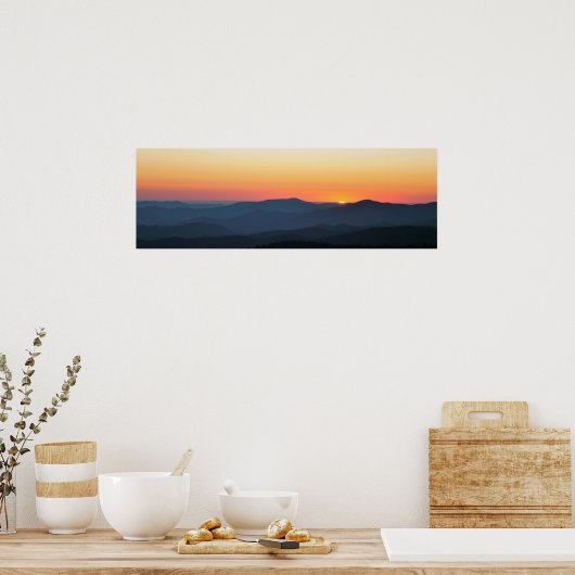 Poster Smoky mountain Sunset (Cuisine)