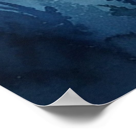 Poster Smoky Sleeping Ute Mountain aquarelle peintures (Coin)