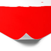 Poster Smooch rouge et blanc (Coin)