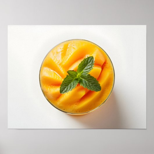 Poster Smoothie de mangue fraîche de haute qualité (Devant)