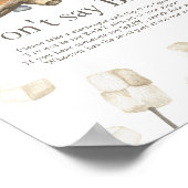 Poster S'more baby shower - Ne dites pas bébé (Coin)