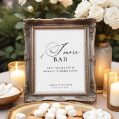 Poster S'more Bar Mariage élégant moderne