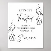 Poster S'more Bar Menu Smore Bar S'mores Station Out (Devant)