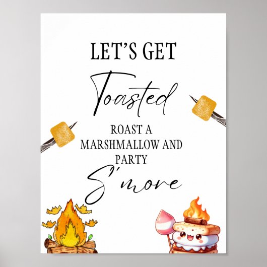 Poster S'more Bar Menu Smore Bar S'mores Station Out (Devant)