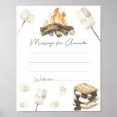 Poster S'more Campfire 1er Anniversaire Message capsule (Devant)