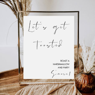 Poster S'more Station Bar Roast A Marshmallow Mariage