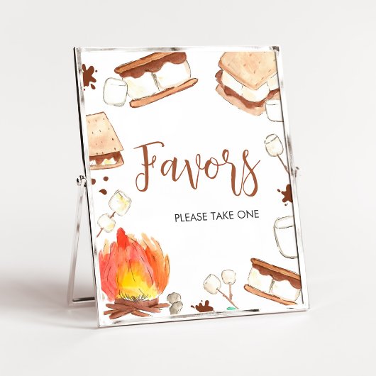Poster S'mores Baby shower de camping Faveurs