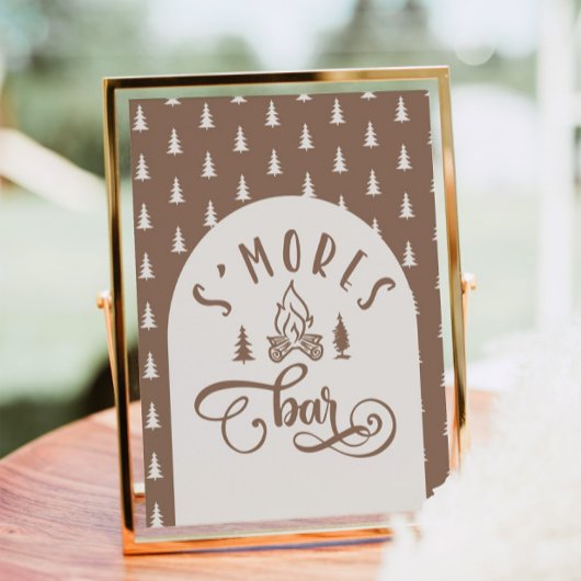 Poster S'mores Bar Capming Un Joyeux anniversaire de Camp