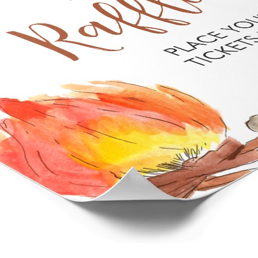 Poster S'mores Camping Baby shower Déchets Raffle (Coin)