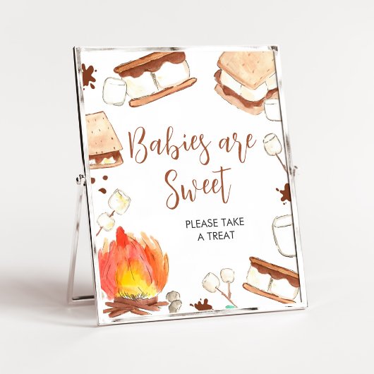 Poster S'mores Camping Baby shower Les bébés sont doux