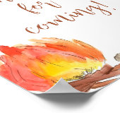 Poster S'mores Camping Baby shower Merci pour venir (Coin)