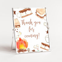 S'mores Camping Baby shower Merci pour venir