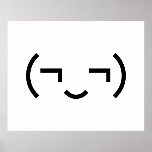Poster Smug Emoticon (‿MD) Kaomoji japonais (Devant)