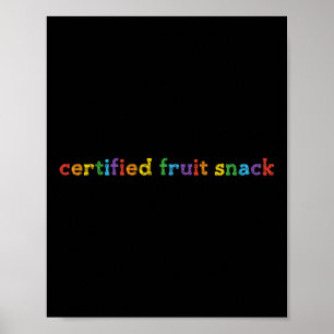 Poster Snack de fruits certifié Mois de la fierté gay LGB