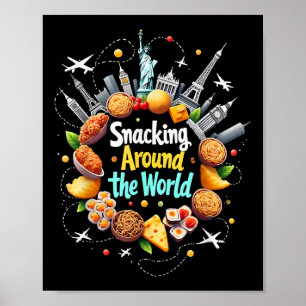 Poster Snacking Autour Du Monde Fast Food Travel Travele