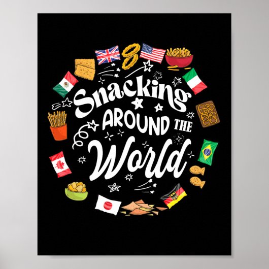 Poster Snacking Autour Du Monde Vacances Snacking Showca (Devant)