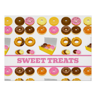 Poster Snackrecteurs Avec Des Noix De Doughut