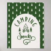 Poster Snacks de camping Un heureux anniversaire de campi (Devant)