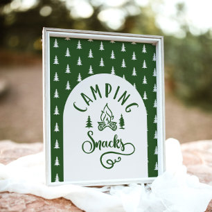 Poster Snacks de camping Un heureux anniversaire de campi