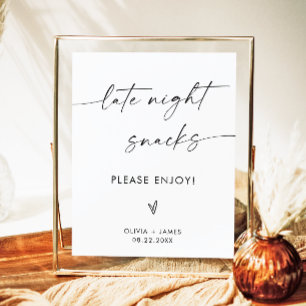 Poster Snacks de fin de nuit Signal Mariage, Snack Bar Ma