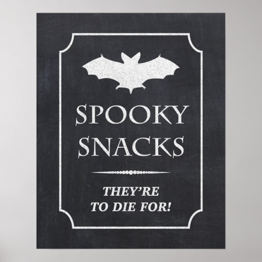 Poster Snacks éffrayants Ils vont mourir pour l'Halloween (Devant)