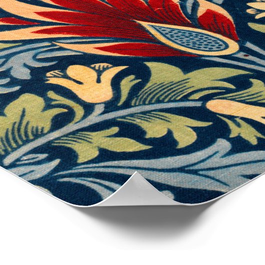 Poster Snakeshead, Fond d'écran de fleurs de William Morr (Coin)