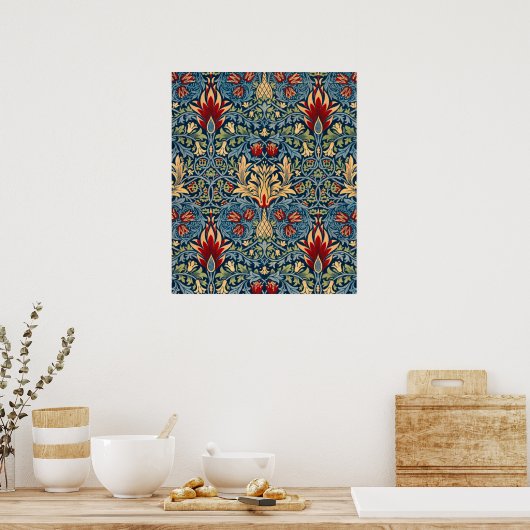 Poster Snakeshead, Fond d'écran de fleurs de William Morr (Cuisine)