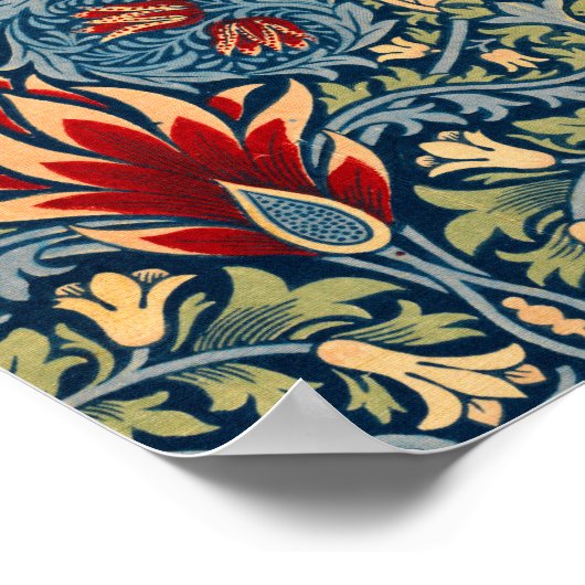 Poster Snakeshead, Fond d'écran de fleurs de William Morr (Coin)