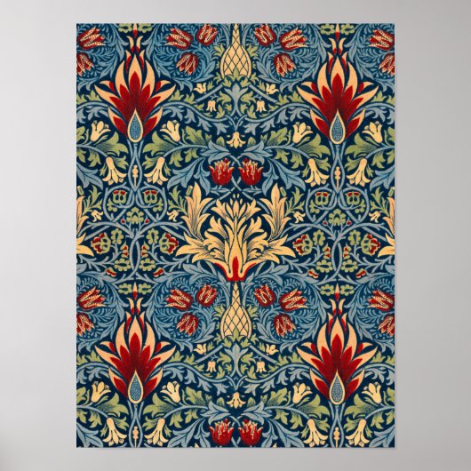 Poster Snakeshead, Fond d'écran de fleurs de William Morr (Devant)