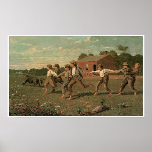 Poster Snap the Whip, 1872 Winslow Homer (Devant)