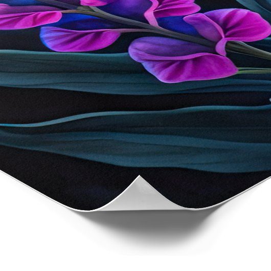 Poster Snapdragons peints à proximité Fleurs 5:4 (Coin)