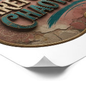 Poster Snappy Gold CAREFULLY CHAOTIC Texte d'art 3D (Coin)