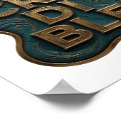 Poster Snappy Gold INCREDIBLE Art de texte 3D (Coin)