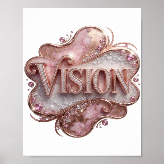 Poster Snappy Gold VISION 3D Art de texte (Devant)
