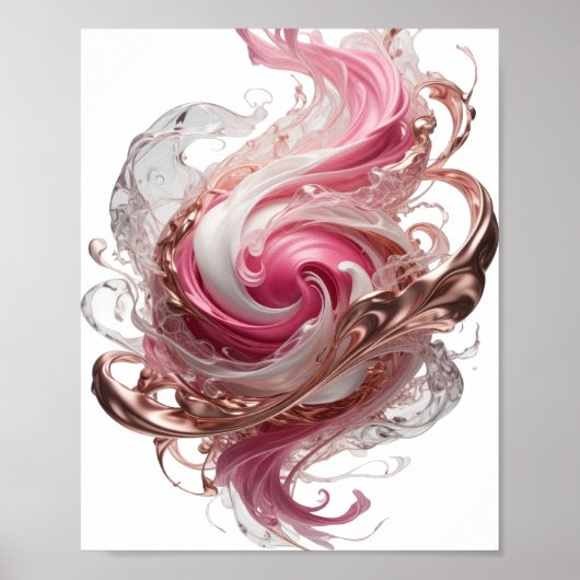 Poster Snappy Silver ART ABSTRAIT Dessin Abstrait v2 (Devant)