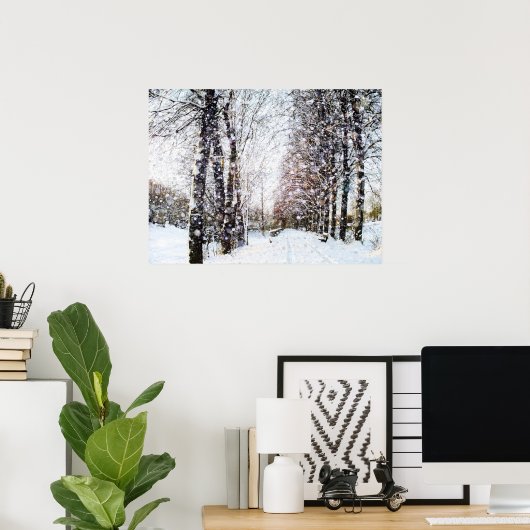 Poster sneeuwlandschap (Thuiskantoor)
