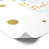 Poster Snips & Snails Boys Bannière Baby shower Bleu & Or (Coin)